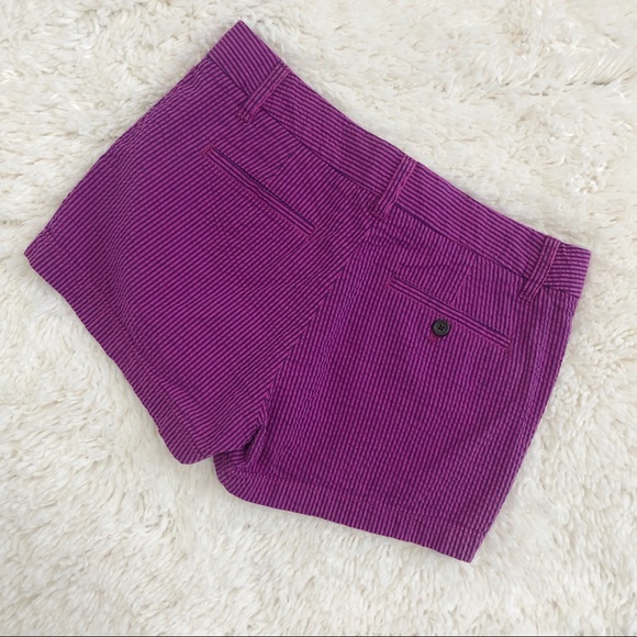 SOLD J. Crew Fushia Striped Seersucker Shorts3Inch - Picture 5 of 7